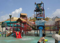 मध्यम एक्वा खेल का मैदान वाटर हाउस, स्लाइड के साथ वाणिज्यिक जल पार्क उपकरण