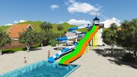एसजीएस वाटर पार्क डिजाइन रेशा खेल संयोजन पूल जल स्लाइड