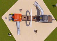 बच्चे के खेल का मैदान पार्क के लिए अनुकूलित स्टेनलेस स्टील सुरंग स्लाइड
