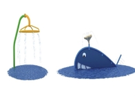 स्पलैश खिलौने वाटर पार्क उपकरण के लिए शीसे रेशा बच्चों के पानी का खेल का मैदान