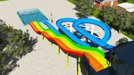एसजीएस वाटर पार्क डिजाइन रेशा खेल संयोजन पूल जल स्लाइड